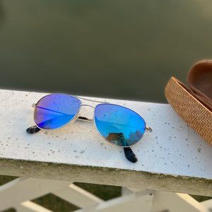 Maui Jim Polarized Blue Aviator Sunglasses (New)